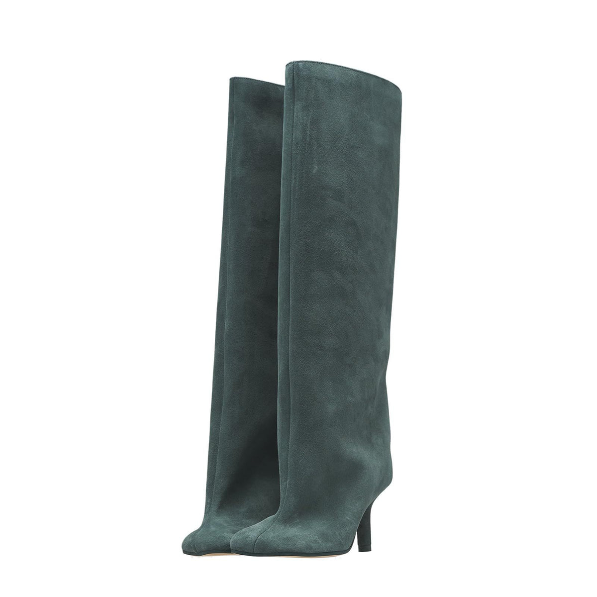 Bottes western femme à talon haut effet daim