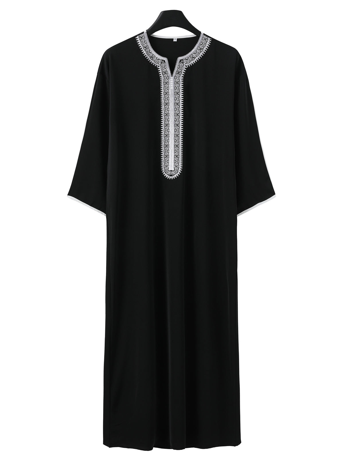 Qamis Homme Brodé | Style Arabe Moyen-Orient | Manches Longues | 3 Coloris | S à XXL
