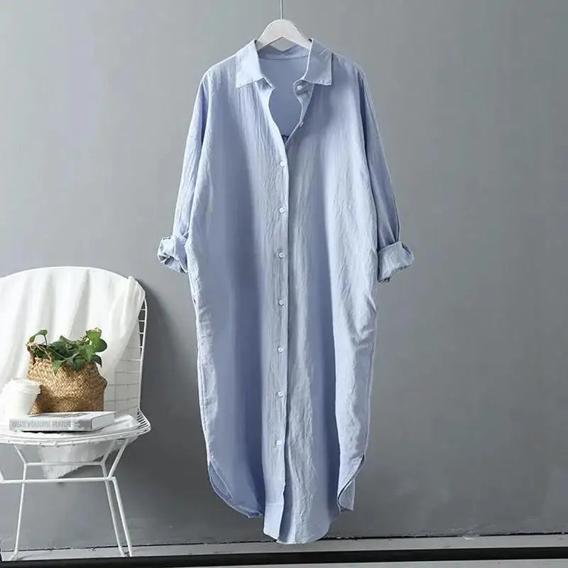 Chemise Homme Coton & Lin Manches Longues — Décontractée & Confortable