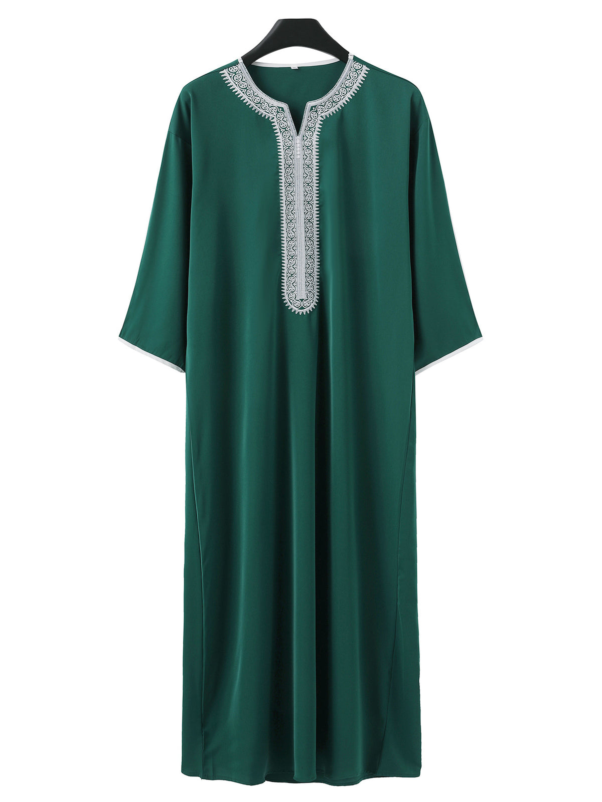 Qamis Homme Brodé | Style Arabe Moyen-Orient | Manches Longues | 3 Coloris | S à XXL