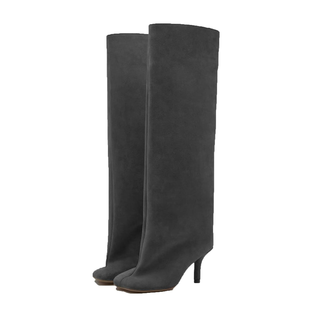 Bottes western femme à talon haut effet daim