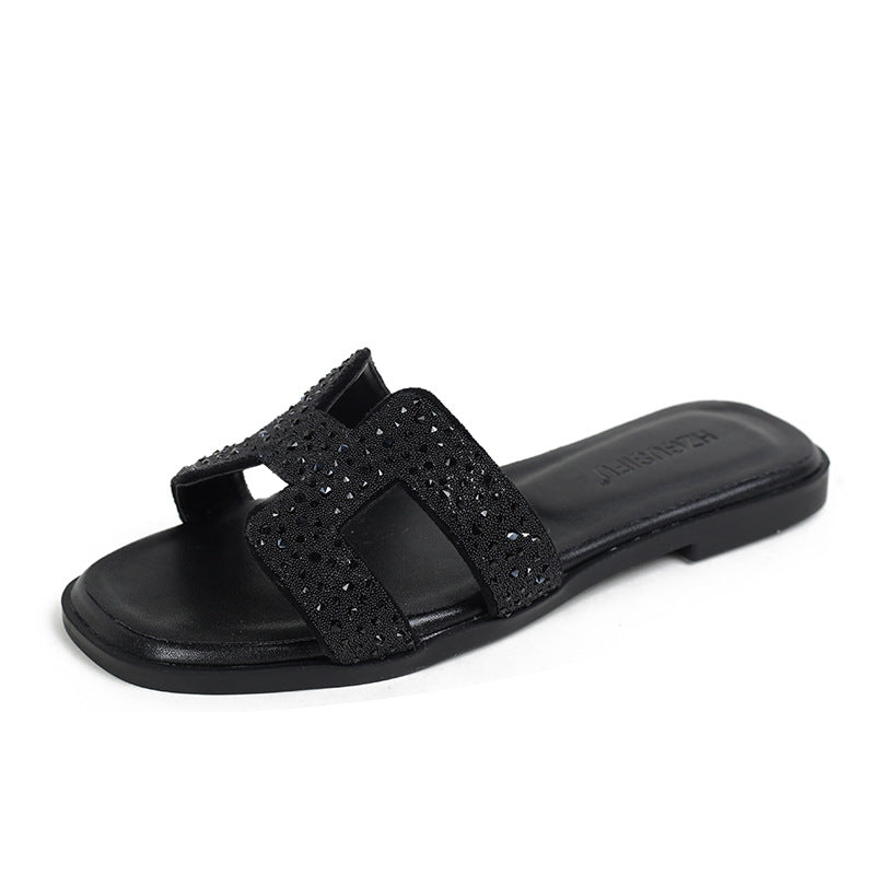 Mules à strass femme à enfiler – style chic