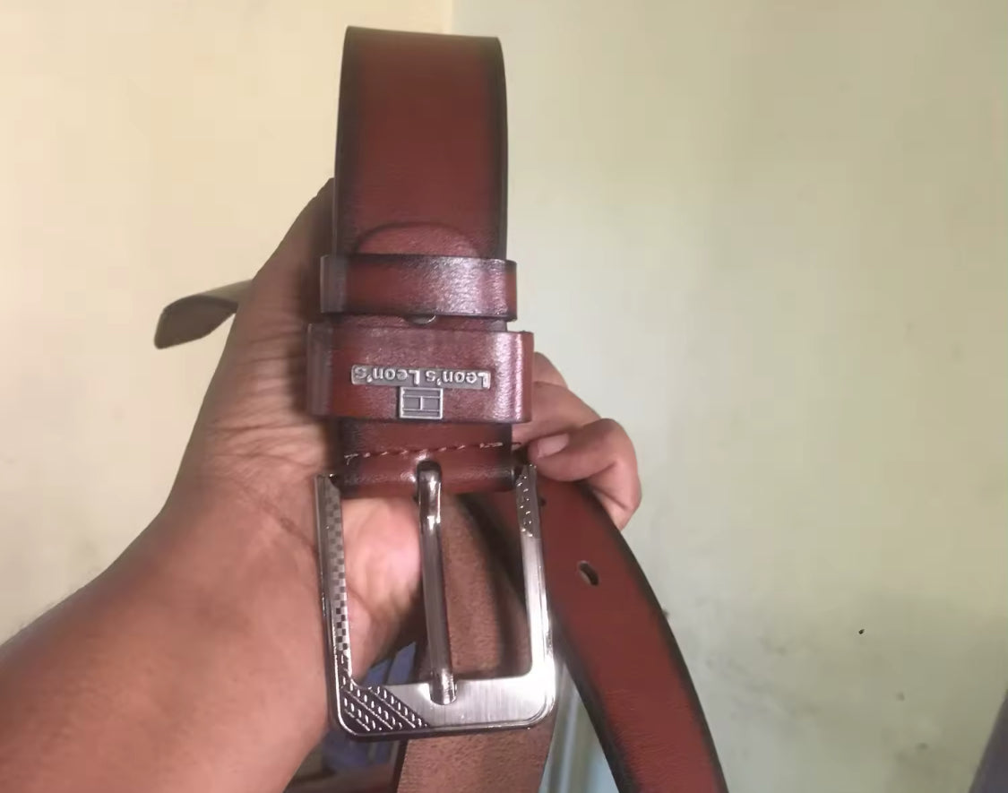 Ceinture Homme — Cuir Véritable, Style Rétro Luxe