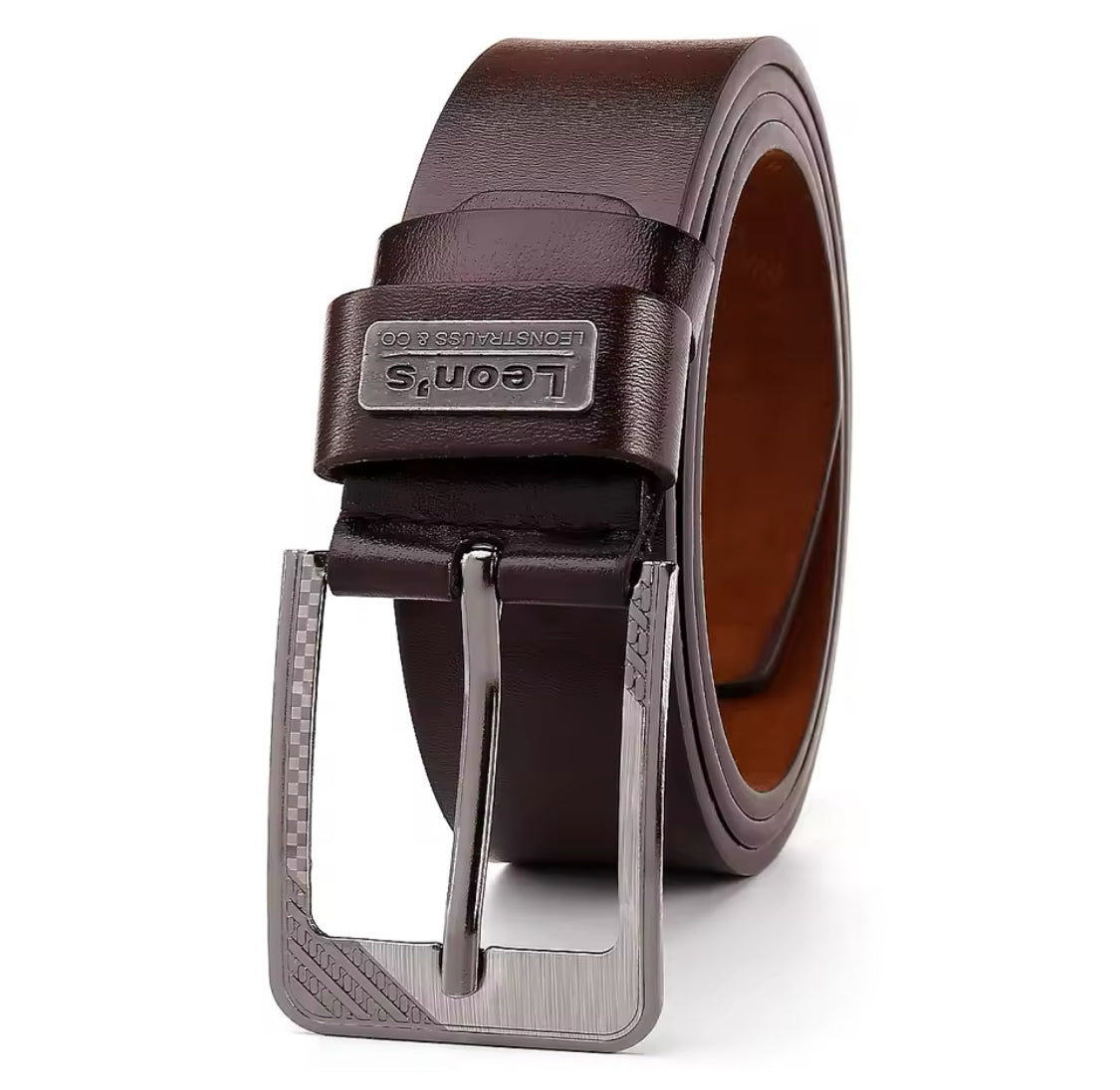 Ceinture Homme — Cuir Véritable, Style Rétro Luxe