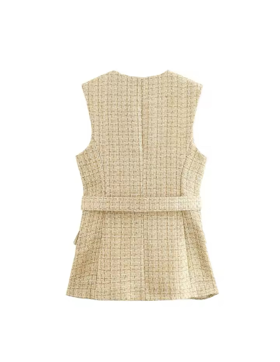 Gilet Sans Manches Coupe Slim Rétro — Style Vintage Femme