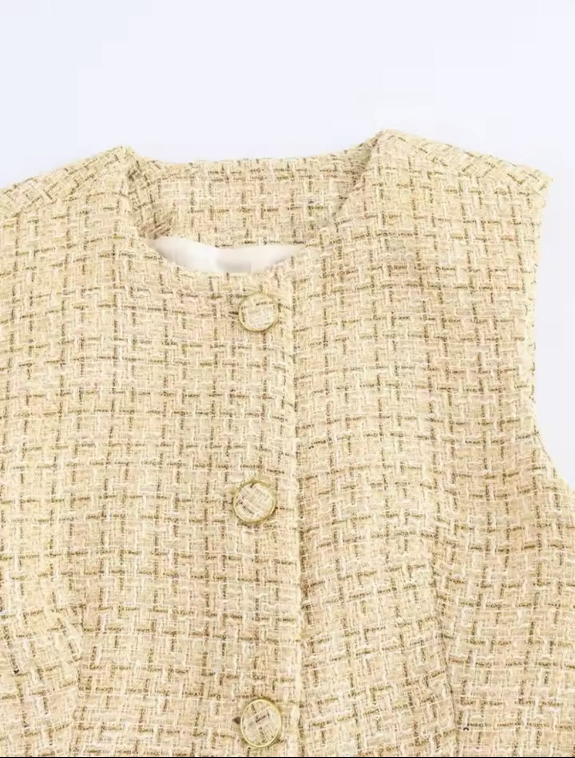 Gilet Sans Manches Coupe Slim Rétro — Style Vintage Femme