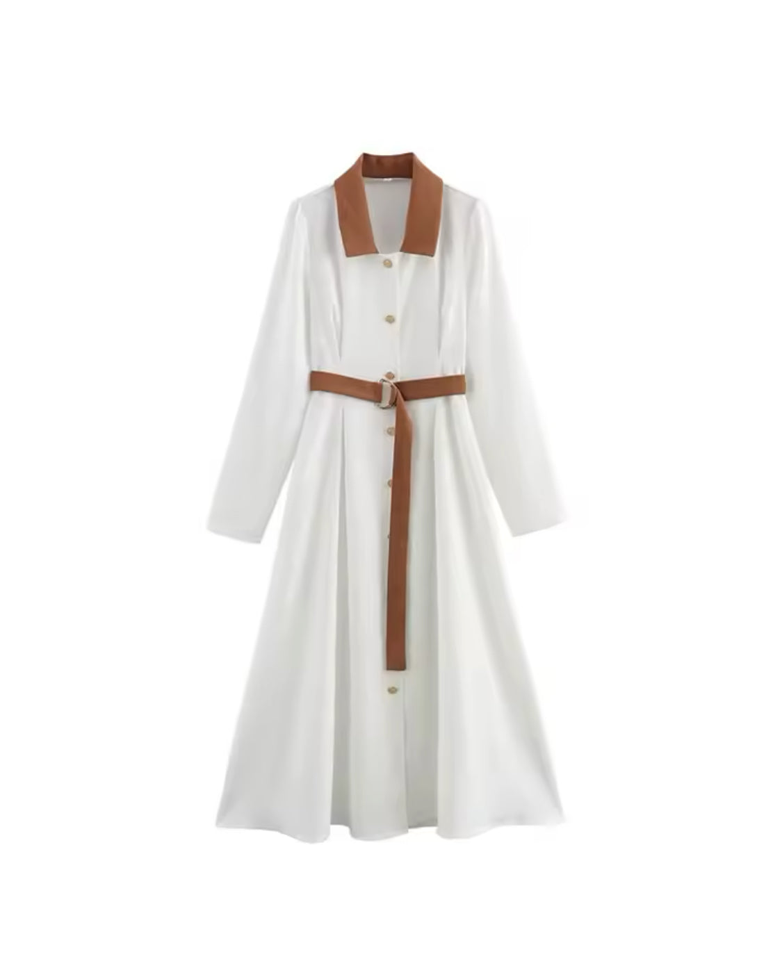 Robe Chemise Style Rétro Hepburn — Élégance Intemporelle Femme