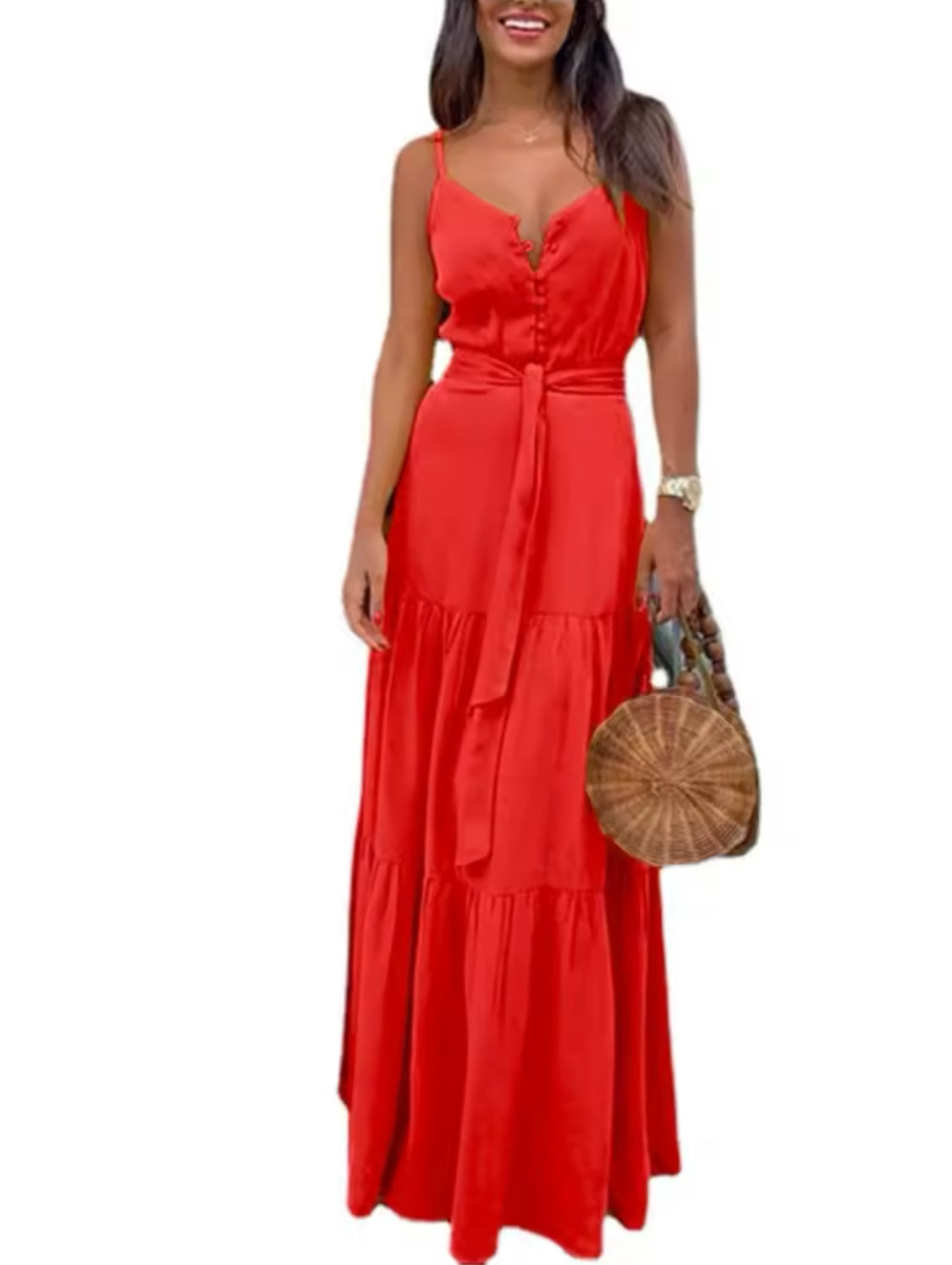 Robe Longue Spaghetti Style Bohème Été Femme