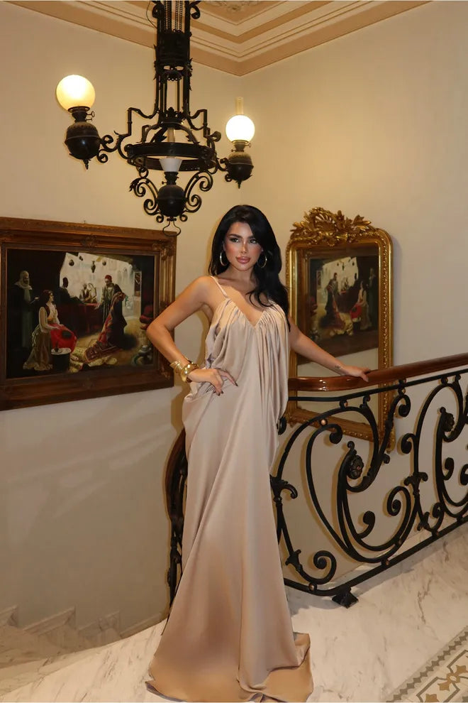 Robe Déesse Drapée Élégante Glamour Sexy